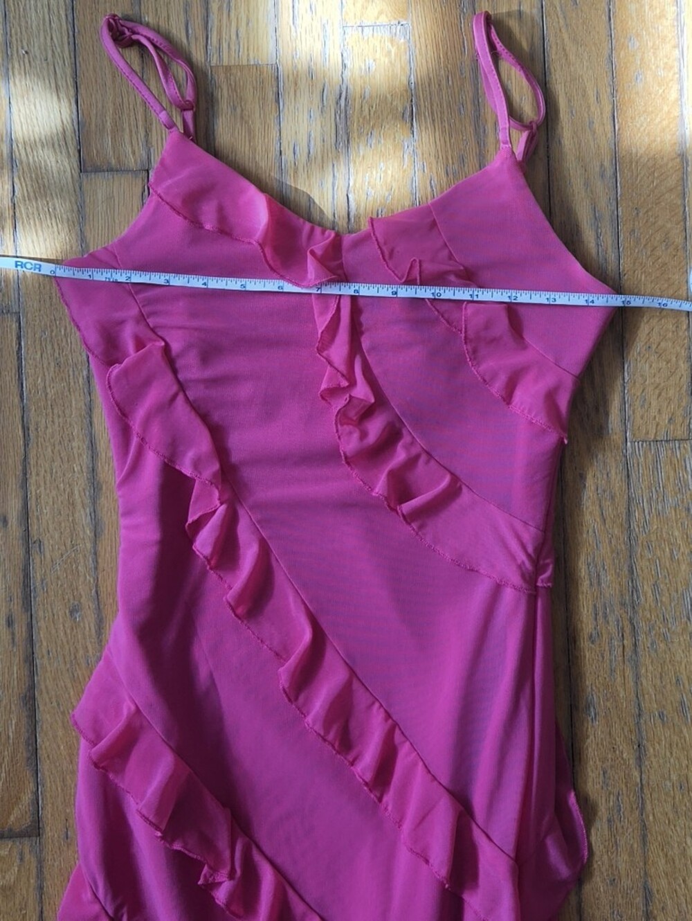 Hot Pink Ruffled Dress - Picture 5 of 7